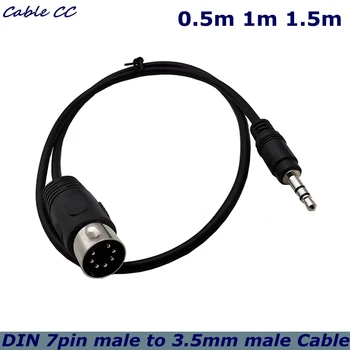 0,5 м 1,5 м 7-контактный разъем Din 3,5 мм 1/8-дюймовый стереокабель для компьютера, телевизора, телефона, аудио- и видеокабеля MP3, MP4