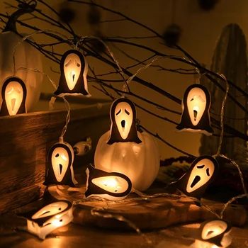 1 Комплект Декоративной гирлянды со Скелетом на Хэллоуин, подходит для праздничного освещения, Подвесное украшение атмосферы- B