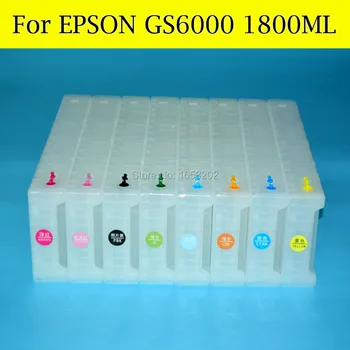 1 ШТ. устройство для сброса микросхем + 8 шт. многоразовый чернильный картридж GS6000 для Epson GS6000
