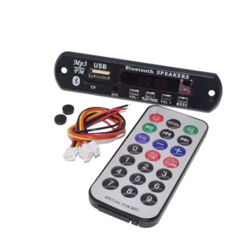 10 комплектов Стандартной Беспроводной Bluetooth-совместимой платы 12 В MP3 WMA Декодера, Аудиомодуль TF USB-радио для автомобиля