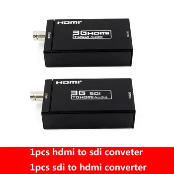 100 м HDMI по коаксиальному удлинителю Мини-Размер HDMI в SDI Конвертер + SDI в HDMI Конвертер HDMI Удлинитель по коаксиальному кабелю