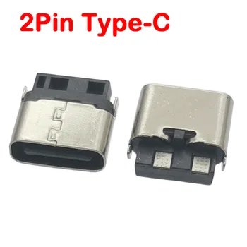 1000 шт./Лот Micro USB Type C 2P Разъем-розетка Для мобильного телефона Порт Зарядки Док-станция 2 Pin