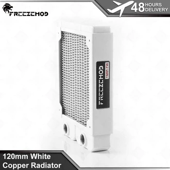 120 мм Белый Медный Радиатор FREEZEMOD G1/4 Резьбовой ПК Охладитель Воды Медное Жидкостное Охлаждение Подходит для 1 Вентилятора TSRP-TW-White120