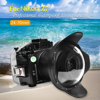 130fit/40m IPX8 Профессиональная Водонепроницаемая Коробка Корпус Камеры для Дайвинга Nikon Z7 Подводный Дрейфующий Серфинг Плавание Чехол Для Дайвинга