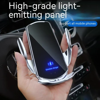15 Вт Мобильное беспроводное зарядное устройство, магнитная станция быстрой зарядки, вентиляционный держатель, автомобильный держатель телефона Для iPhone 14 13 Promax Samsung Huawei