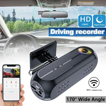 170 ° Регистратор Передней и задней камеры 1080P Автомобильный Видеорегистратор с 2 камерами Dashcam WiFi Видеомагнитофон G-Сенсор 24H Парковочный Монитор