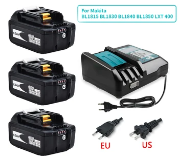 18V 6Ah Аккумуляторная Батарея 6000 mah Литий-Ионный Аккумулятор Сменный Аккумулятор для MAKITA BL1880 BL1860 BL1830батарея + Зарядное устройство 4A