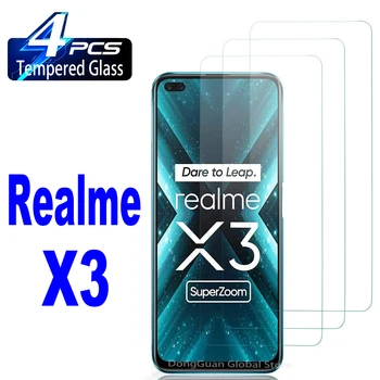 2/4 шт. Закаленное стекло для экрана Realme X3 SuperZoom Защитная стеклянная пленка