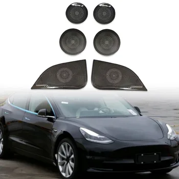 2 шт. Автомобильный гудок Капот Динамик Решетка Сетчатый корпус Звуковая Декоративная рамка для Tesla Модель 3 2021