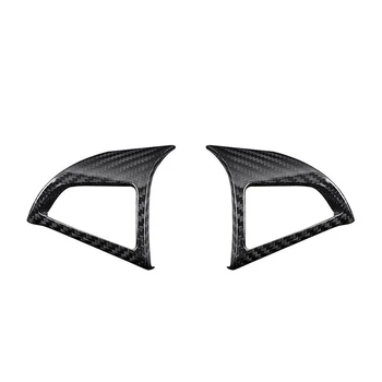 2 шт. Автомобильный углепластиковый руль Кнопка Панель Крышка Отделка Декоративная рамка наклейка для Chevrolet Camaro 2012-2015