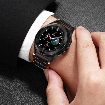 20 мм Керамический Ремешок Для Samsung Galaxy Watch 4 5 Pro Classic 42 мм 46 мм 44 мм 40 мм Браслет Из нержавеющей Стали Для Galaxy Watch 3 45