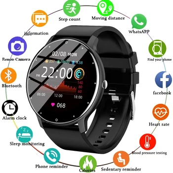 2021 Новые Смарт-часы Мужские С Полным Сенсорным экраном, Спортивные Фитнес-часы IP67, Водонепроницаемые Bluetooth Для Android ios, Умные Часы, Подарок Для Женщин