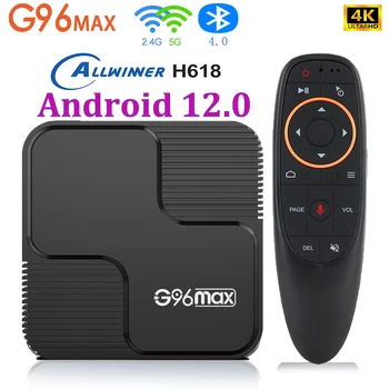 2023 Android 12 G96 Max Tv Box Smart Allwinner H618 Двойной WiFi 2,4 G и 5G BT4.0 HDR10 Телеприставка 4 ГБ 64 ГБ Быстрый Медиаплеер Новый