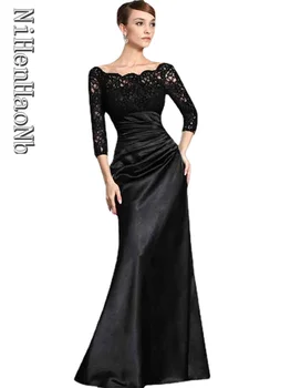 2023 Вечерних Платья Элегантное Черное Трапециевидное Кружевное Роскошное вечернее платье для женщин, Вечерние платья для выпускного вечера