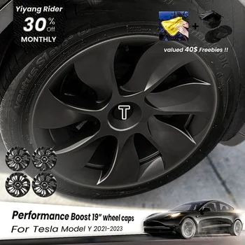 2023 Модель Y Колпаки 4шт 19-Дюймовая Сменная Колесная крышка для автомобиля с полным ободом Для Tesla 2023 Аксессуары и запчасти