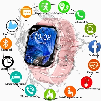 2023 Полный Сенсорный Bluetooth Ответ На Вызов Смарт-Часы Женские Водонепроницаемые Фитнес-Трекер Сердечного Ритма Для Android Xiaomi Смарт-Часы Мужские