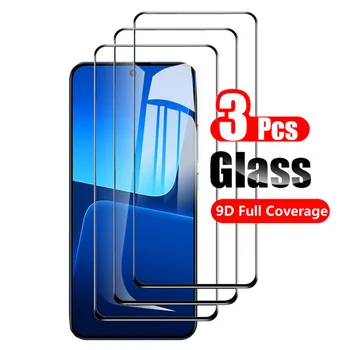 3 УПАКОВКИ закаленного стекла для Xiaomi 13 5G Защитная пленка для экрана Полное покрытие от края до края Черное Закаленное стекло для Xiaomi 13 10D Glass