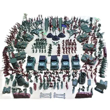 307 Шт. Военная Пластиковая модель солдата 4 см, армейские игрушечные фигурки, декор, игровой набор, игрушки для детей, Рождественский подарок