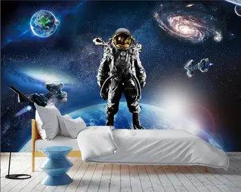 3d фото обои на заказ фреска космос планета космический корабль астронавт картина спальня домашний декор обои для гостиной