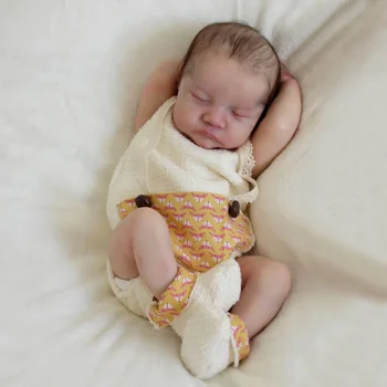 45 см Levi 3D Картина Кожа Bebe Кукла Реборн, Спящая Новорожденная Картина, Волосы, Реалистичная кукла-младенец, высококачественный подарок