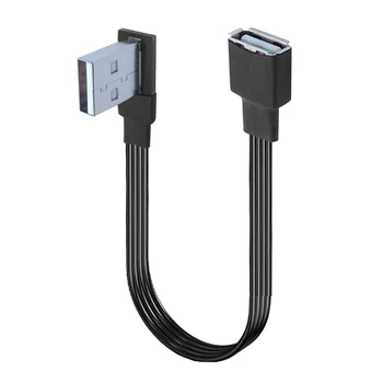 5 см-300 см Штекер USB 2.0 A для мужчин и 90 Угловой удлинительный кабель USB 2.0 для мужчин и женщин Вправо /влево /вниз /вверх Черный кабель