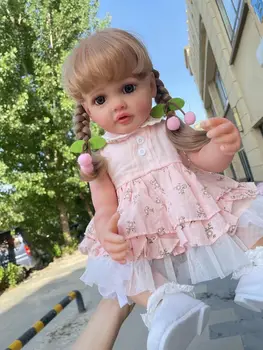 55 см Силиконовая Виниловая кукла для новорожденных малышей, высококачественная кукла ручной работы с видимыми венами, Рождественский подарок