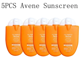 5ШТ Солнцезащитный крем Avene SPF50 + Освежающий и нежирный, водонепроницаемый и устойчивый к поту, легкий солнцезащитный крем высокой мощности 30 мл