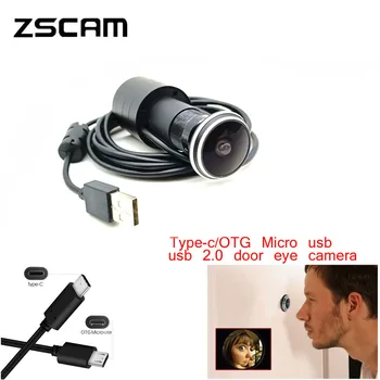 720 P/1080 P Дверной Глазок Наблюдения Широкоугольный Объектив Type-C/OTG Micro USB Порт Глазок Камера 1,78 мм Мини Отверстие Безопасности Видеокамера