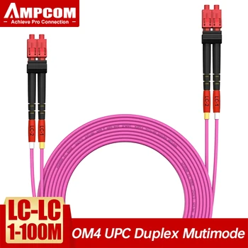 AMPCOM волоконно-оптические кабели Direct - OM4 OM3 OM2 LC LC волоконно-оптический патч-корд|10 Гбит/с Оптический дуплекс 50/125 многомодовая перемычка