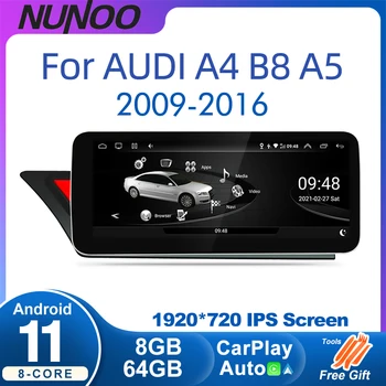 Android 11 8 + 64 ГБ CarPlay Для Audi A4 B8 A5 2008-2017 MMI Автомобильный Мультимедийный Плеер IPS Сенсорный экран Navi GPS 4G WiFi DSP Радио
