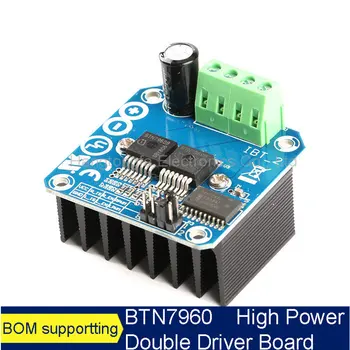BTN7960 Высокомощный двойной модуль платы драйвера 43A H-bridge Диагностика тока двигателя для DIY Smart Car
