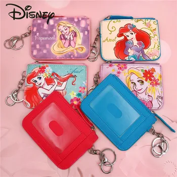 Disney Princess 2023, Новая женская сумка для карт, Модный качественный мини-кошелек для девочек, Мультяшный универсальный чехол для карт для девочек