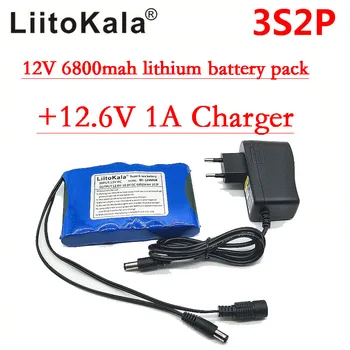 HK LiitoKala Высокое Качество ЕС/США Штекер Постоянного Тока 12 В 6800 мАч Литий-ионная Аккумуляторная Батарея Зарядный Блок Питания Для GPS автомобильной Камеры