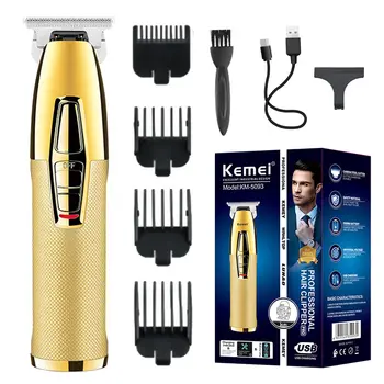 Kemei USB-Зарядка, Высокоскоростная Электрическая Машинка Для Стрижки Волос, Профессиональный Перезаряжаемый Триммер для волос и Бороды KM-5093