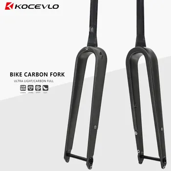 KOCEVLO углеродное волокно Гравий дорожный велосипед передняя вилка дисковый тормоз бочкообразная ось жесткая вилка велосипед карбоновая вилка внутренняя проводка 1 ”1/8 топ