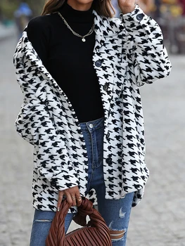 Louatui/ Женские осенние фланелевые куртки, Повседневная куртка в клетку с длинным рукавом и пуговицами, Зимние теплые куртки