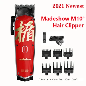 Madeshow M10 + Машинка для стрижки волос с батареей 2000 мАч, Рычаг регулировки лезвия на пять оборотов, Парикмахерская Машинка для стрижки Волос, Электрический Триммер Для мужчин