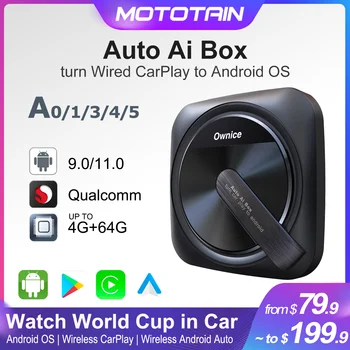 Ownice Carplay Ai Box HDMI Wireless Android Auto Streaming Box Smart Tv Android 11 для Pioneer CITROEN Peugeot Mazda Audi Toyota