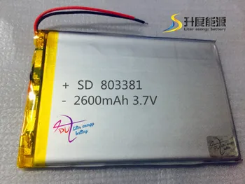 SD Горячая продаваемая батарея mini 803381 2600mAh 3.7v