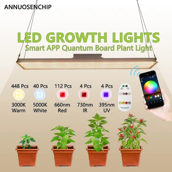 Smart LED Quantum Board Plant Полный Спектр Растительного Света 150 Вт AC100-277V Широкое Напряжение Bluetooth Приложение Дистанционное Управление Сетевое Управление