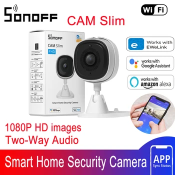 SONOFF CAM Slim 1080P HD Сигнализация движения WiFi Умная Камера Безопасности с Двусторонней Аудиосвязью с устройствами Sonoff через приложение eWeLink