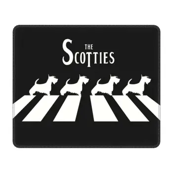 The Scotties Коврик для компьютерной мыши Коврик для Мыши с Прошитыми Краями Противоскользящий Резиновый Коврик Для Мыши для Собак Шотландского Терьера для Геймера