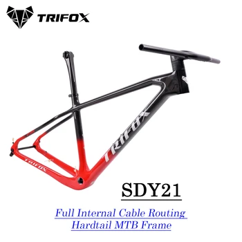 TRIFOX SDY21 Полная Внутренняя Прокладка кабеля 29er T800 Полностью Карбоновая Рама для горного Велосипеда Высокого Качества Hardtail MTB Ciclying Frame