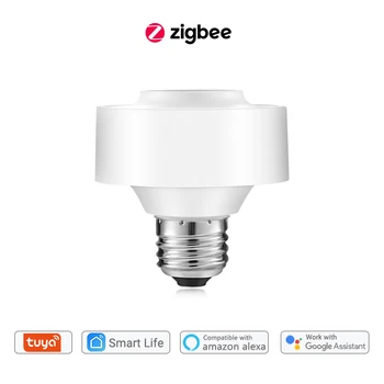 Tuya Smart Life ZigBee 3.0, розетка, держатель лампы для светодиодной лампы E27 E26, Google Home, Alexa, Таймер голосового управления, Автоматизация DIY