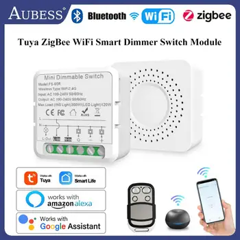 Tuya ZigBee WiFi Умный Модуль Переключения Диммера Нужен таймер нейтральной Линии Умный Дом Smart Life Control Через Alexa Google Home Alice