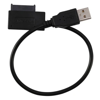 USB 2,0 для Mini Sata II 7 + 6 13Pin Адаптер Конвертер Кабель для ноутбука CD/DVD ROM Slimline Drive