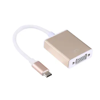 USB 3.1 Type C Адаптер USB-C к VGA USB C Type C Thunderbolt 3 к VGA Кабель-конвертер для MacBook Pro