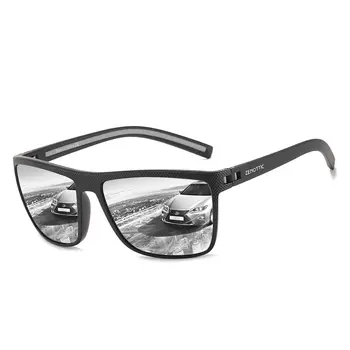ZENOTTIC Поляризованные Солнцезащитные очки для Мужчин Оттенки Легкая Оправа TR90 UV400 Защита Квадратные Солнцезащитные Очки Для Вождения на Открытом Воздухе