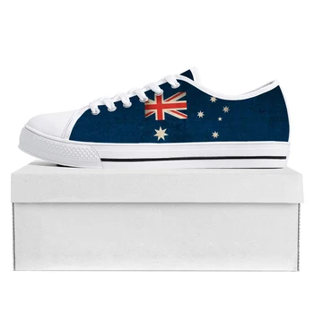 Австралийский флаг, низкие Высококачественные кроссовки, мужские Женские парусиновые кроссовки для подростков, Повседневная обувь для пары, обувь на заказ