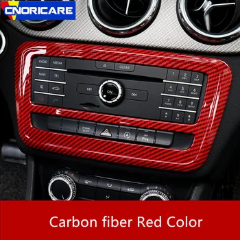 Автомобильная Цветная Центральная Консоль Из Углеродного Волокна, CD Рамка, Декоративная Накладка Для Mercedes Benz A Class W176 GLA X156 CLA C117 2013-18